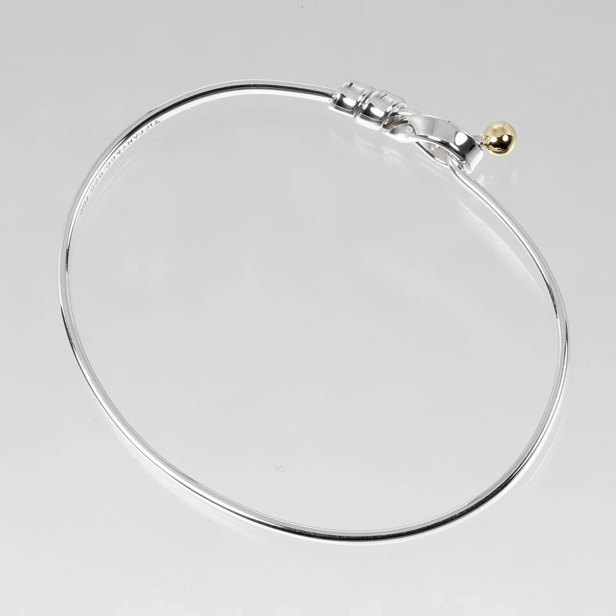 9.15g I132724015 (Good). Love Knot Bracelet, 925 Silver, 18K Gold, Approx. Pre-Owned Tiffany & Co
