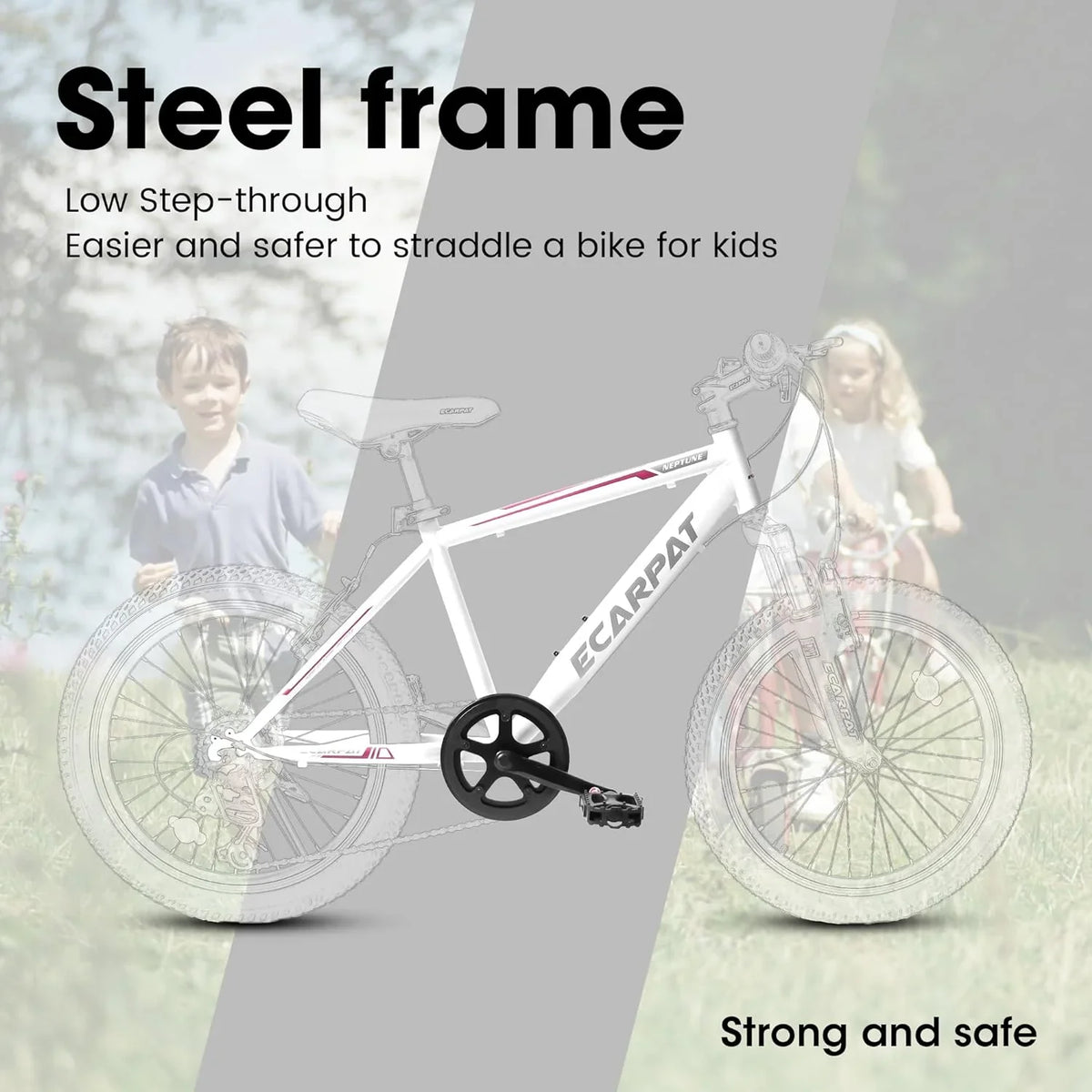 Ecarpat  Kids’ Bike 20 Inch Wheel, 20 Inch Mountain Bike 7-Speed, Boys Girls Child Kids’ Bicycles