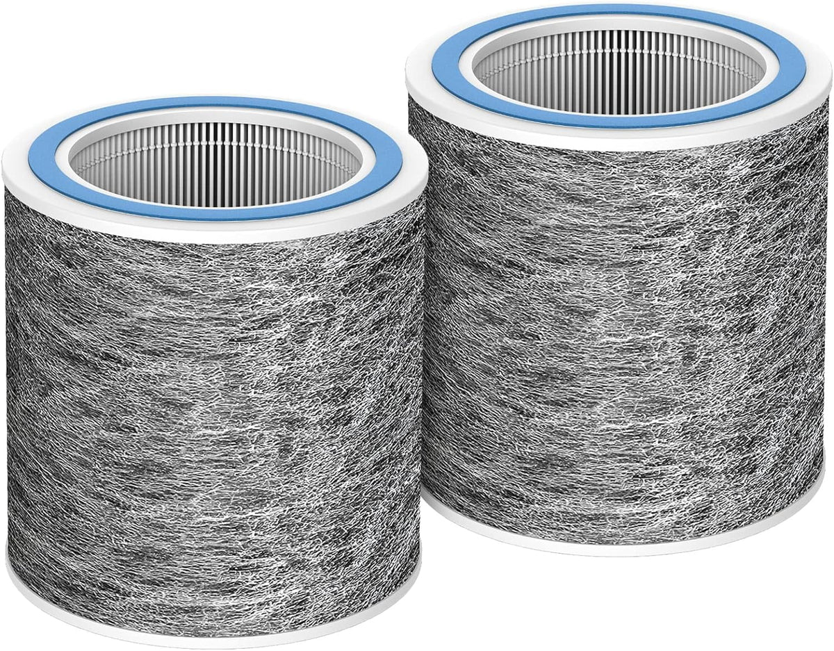2 Pack HP102 Replacement Filter matching with Shark Air Purifier HC450, HC451, HC452, HC455, For Shark Air Purifier Model HP102PET, HP132, Part # HE1FKPET, HE1FKBAS