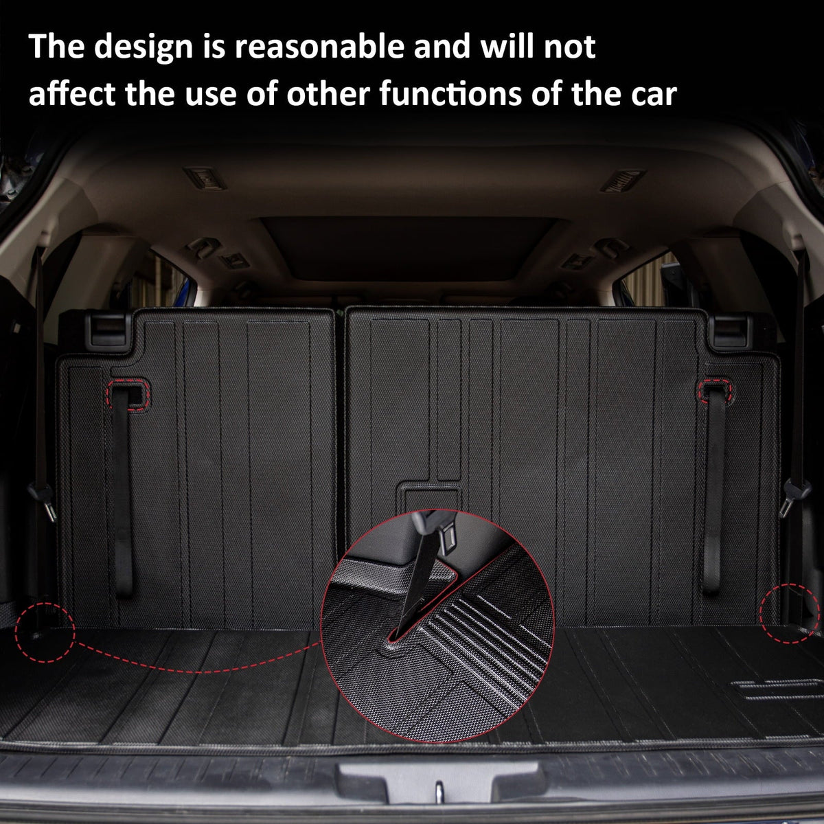 Fit 2020-2024  Highlander Trunk Mat with Backrest Mats Car Cargo Liner Highlander Accessories