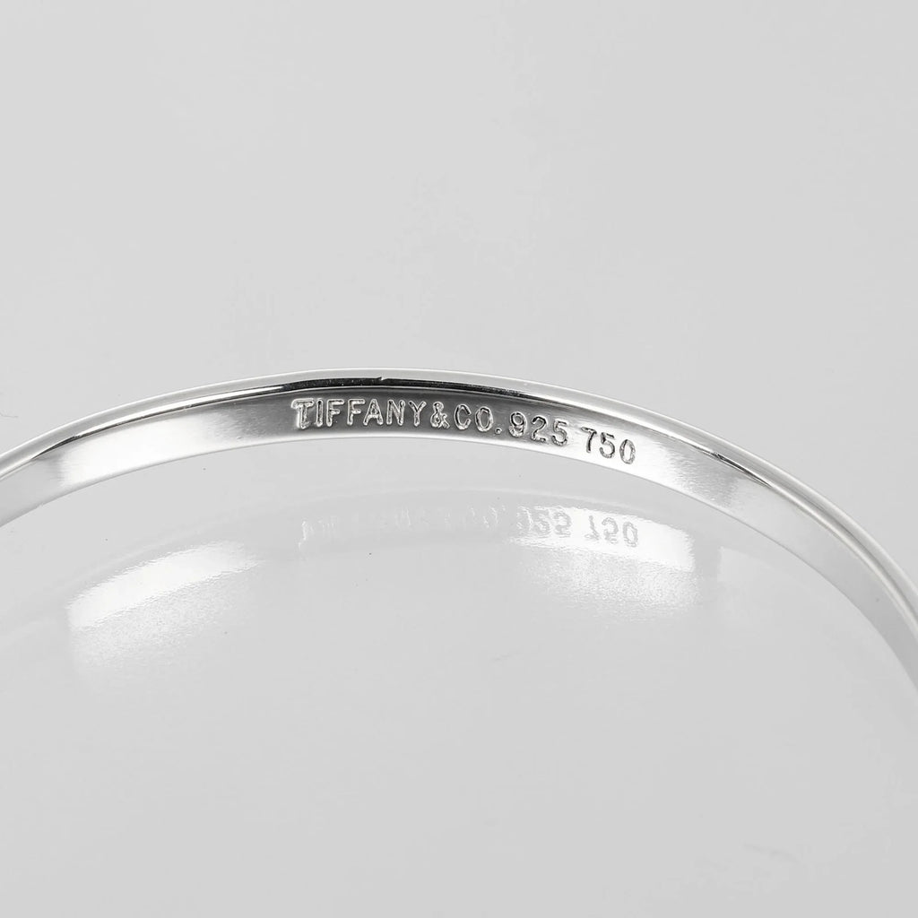 9.15g I132724015 (Good). Love Knot Bracelet, 925 Silver, 18K Gold, Approx. Pre-Owned Tiffany & Co
