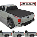 Kikito Vinyl Soft Roll-Up Tonneau wrap Truck Bed for 2022-2024 Tundra 5.6FT (66.7") Bed w/o Trail Edition (for Models Without The Deck Rail System)