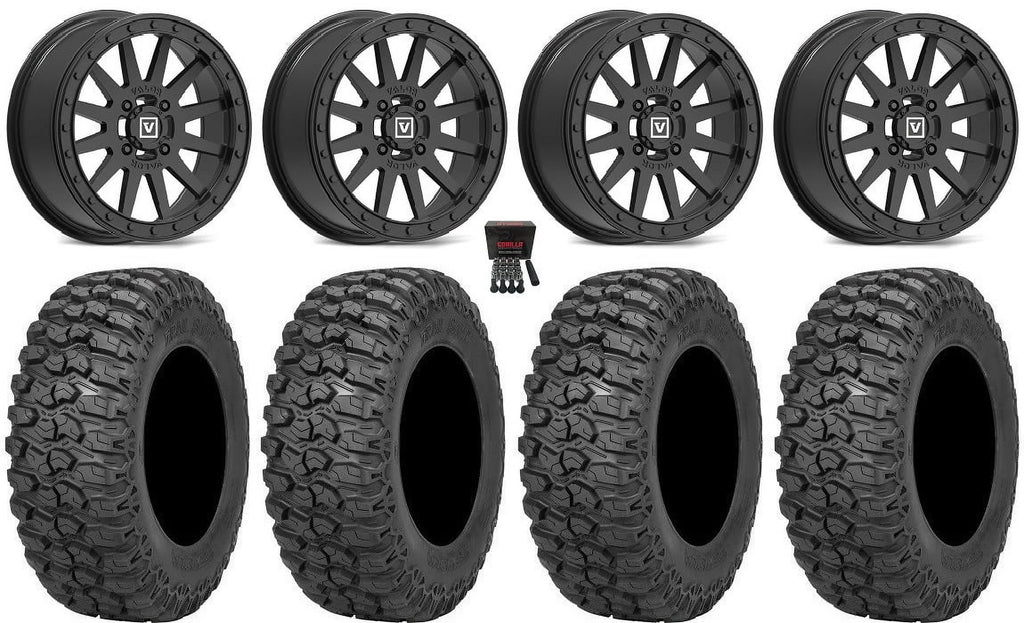 Valor V05 Beadlock 14" Wheels Black 30" Trail Saw 2.0 Tires Polaris RZR XP 1000 / PRO XP / Ranger XP 900/1000
