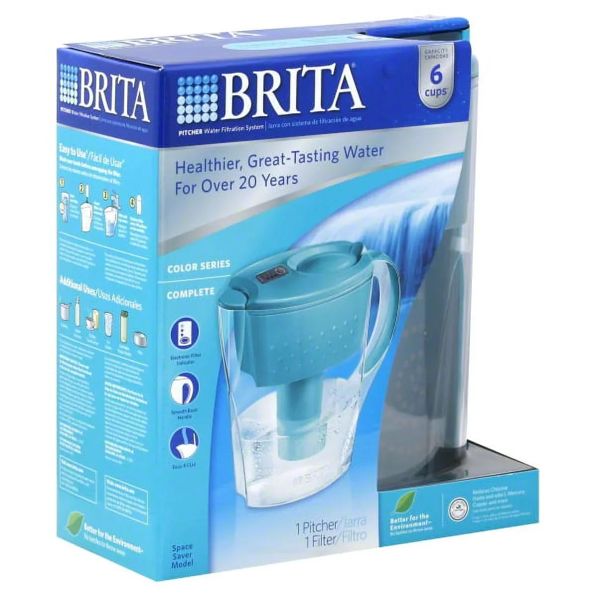 Brita 48 oz Turquoise Pitcher 35702