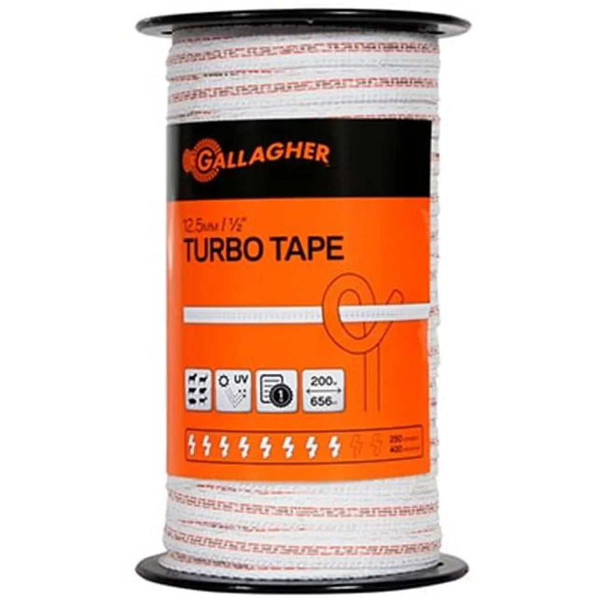 Ultra White Turbo Tape. Gallagher G62354 0.5 x 656 ft