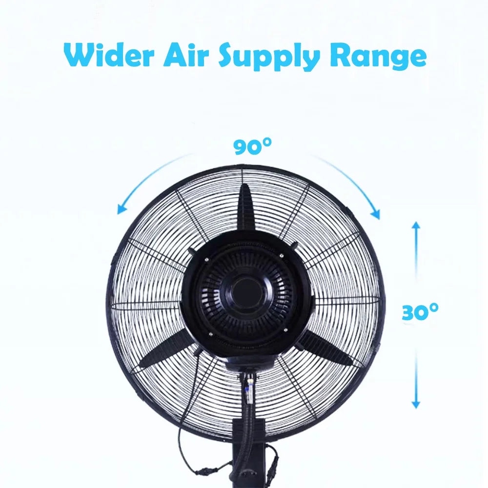 INTSUPERMAI Electric Industrial Mist Fan Humidifier Cooling Spray Fan with 42L aqua Tank