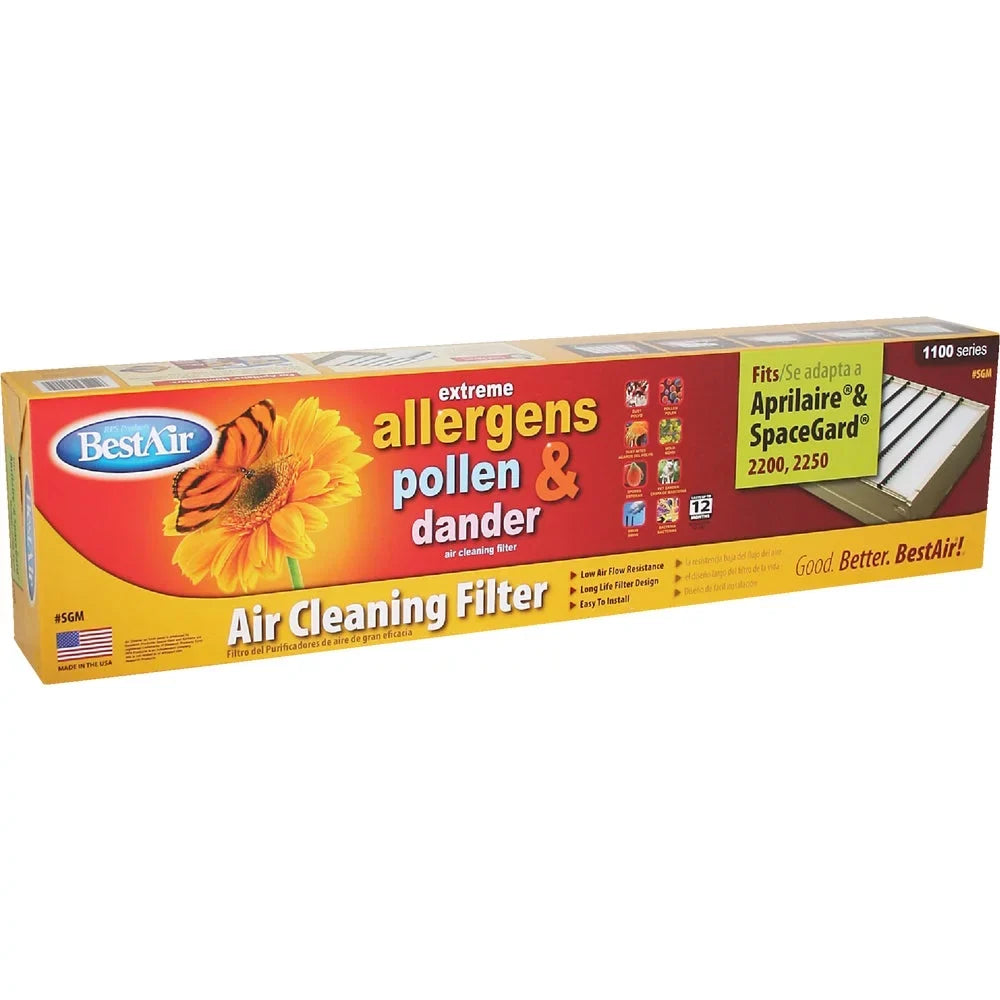 Aprilaire & Space-Gard MERV 11 Furnace Filter. x 6 In. x 25 In. 1PACK BestAir 20 In