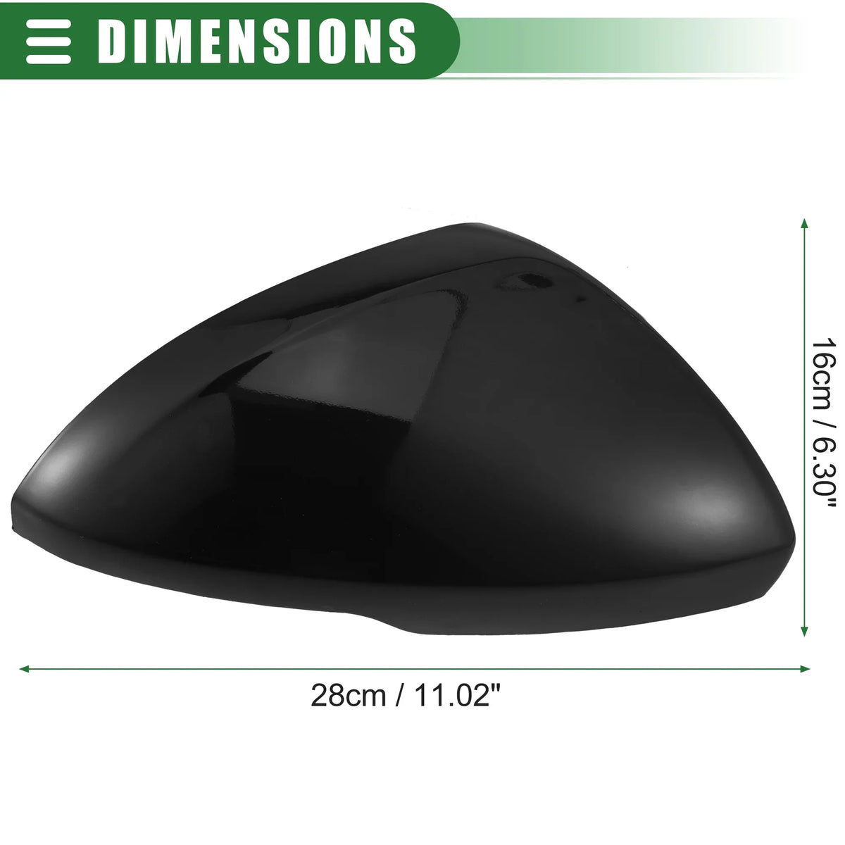Unique Bargains Side View Mirror shield Trim Shell Right Side Mirror Cap Replacement for Chevrolet Cruze 2017-2019 Black