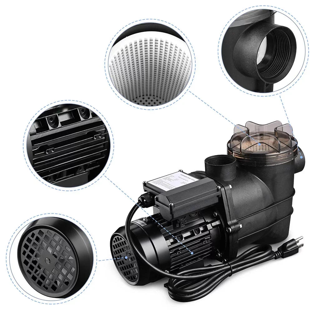Yescom 16" Sand Filter System w/ 3/4HP Pump Above Ground Swimming Pool Pond 7-Way Valve