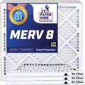 Filter King 6.5x12.5x1 Air Filter | 4-PACK | MERV 8 HVAC Pleated A/C Furnace Filters | MADE IN USA | Actual Size: 6.5 x 12.5 x .75"