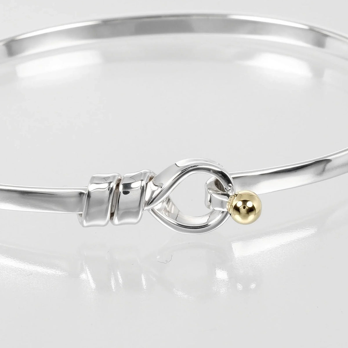 9.15g I132724015 (Good). Love Knot Bracelet, 925 Silver, 18K Gold, Approx. Pre-Owned Tiffany & Co