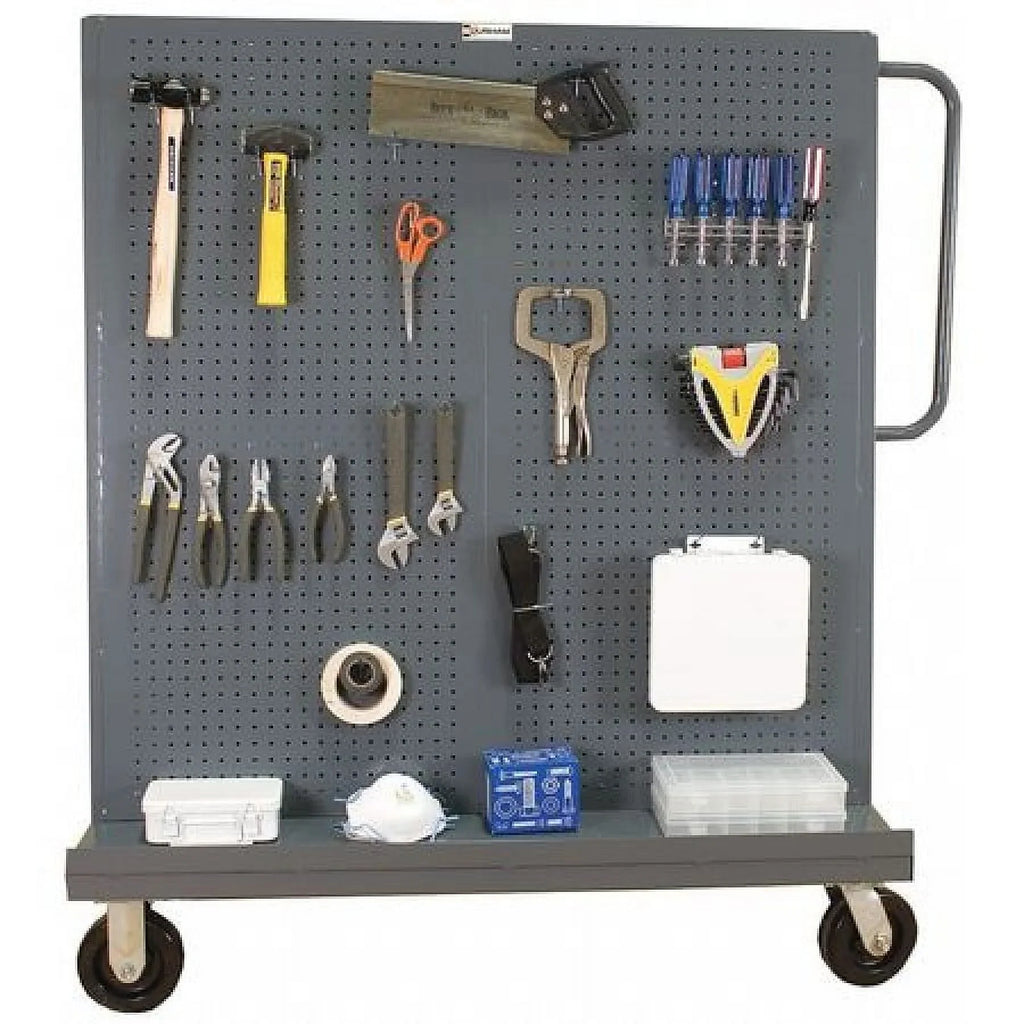 Steel & Iron A Frame Truck with Louvered Panels & Pegboard on Either Side. Durham AF-3048-PBLP-95 57 x 48 x 30 in
