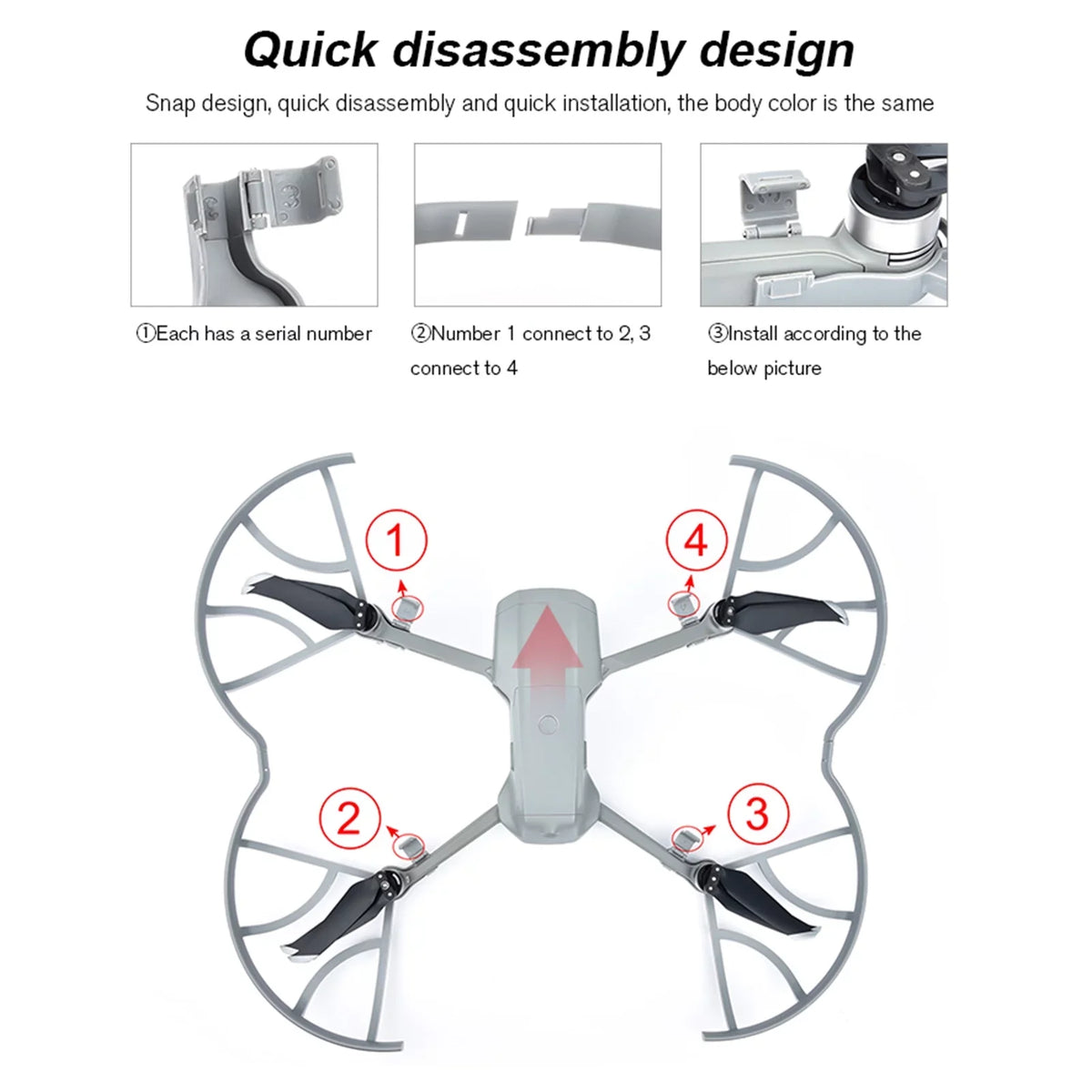 CACAGOO appropriate with AIR 2S/Mavic Air 2 Propeller Guards Removable Propellers Protector Drone Accessories