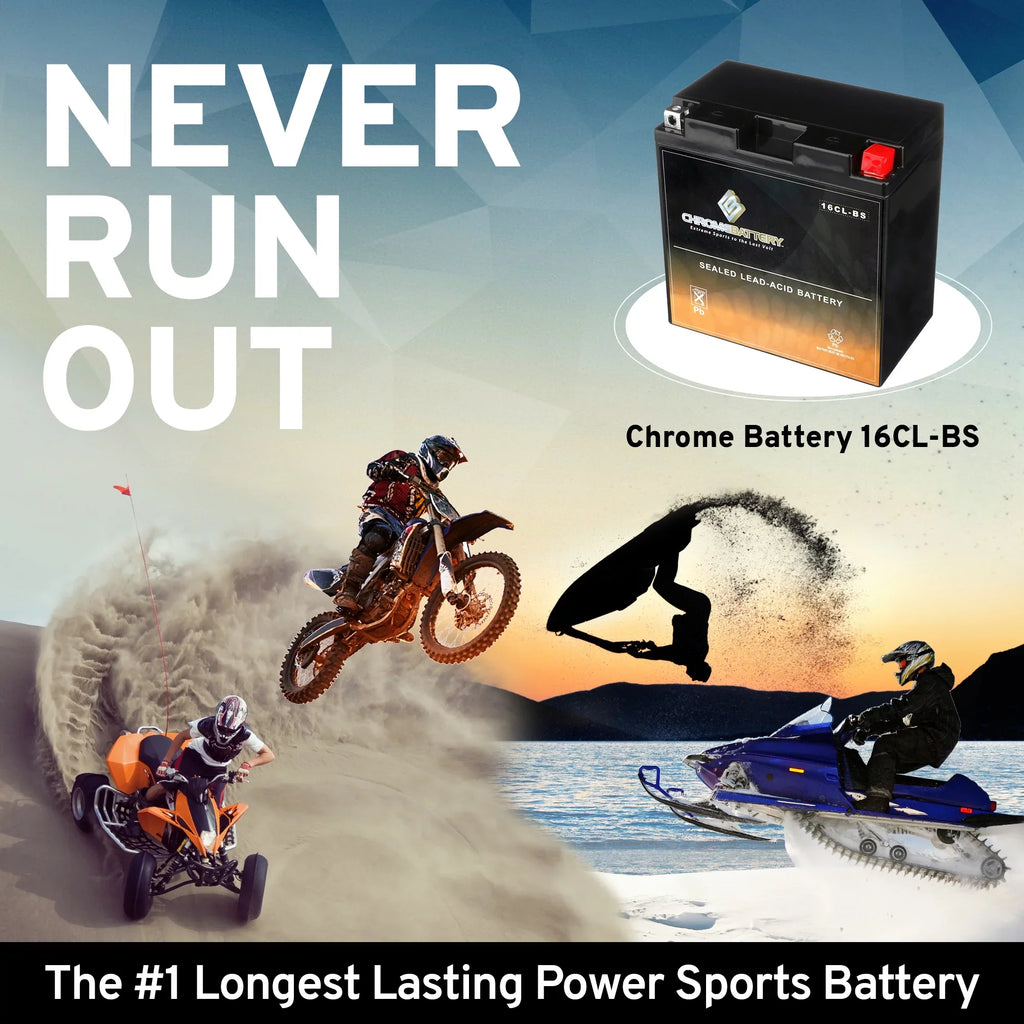 Chrome Battery Yb16cl-bs Jet Ski Battery for Kawasaki Js440 440cc 87-'92