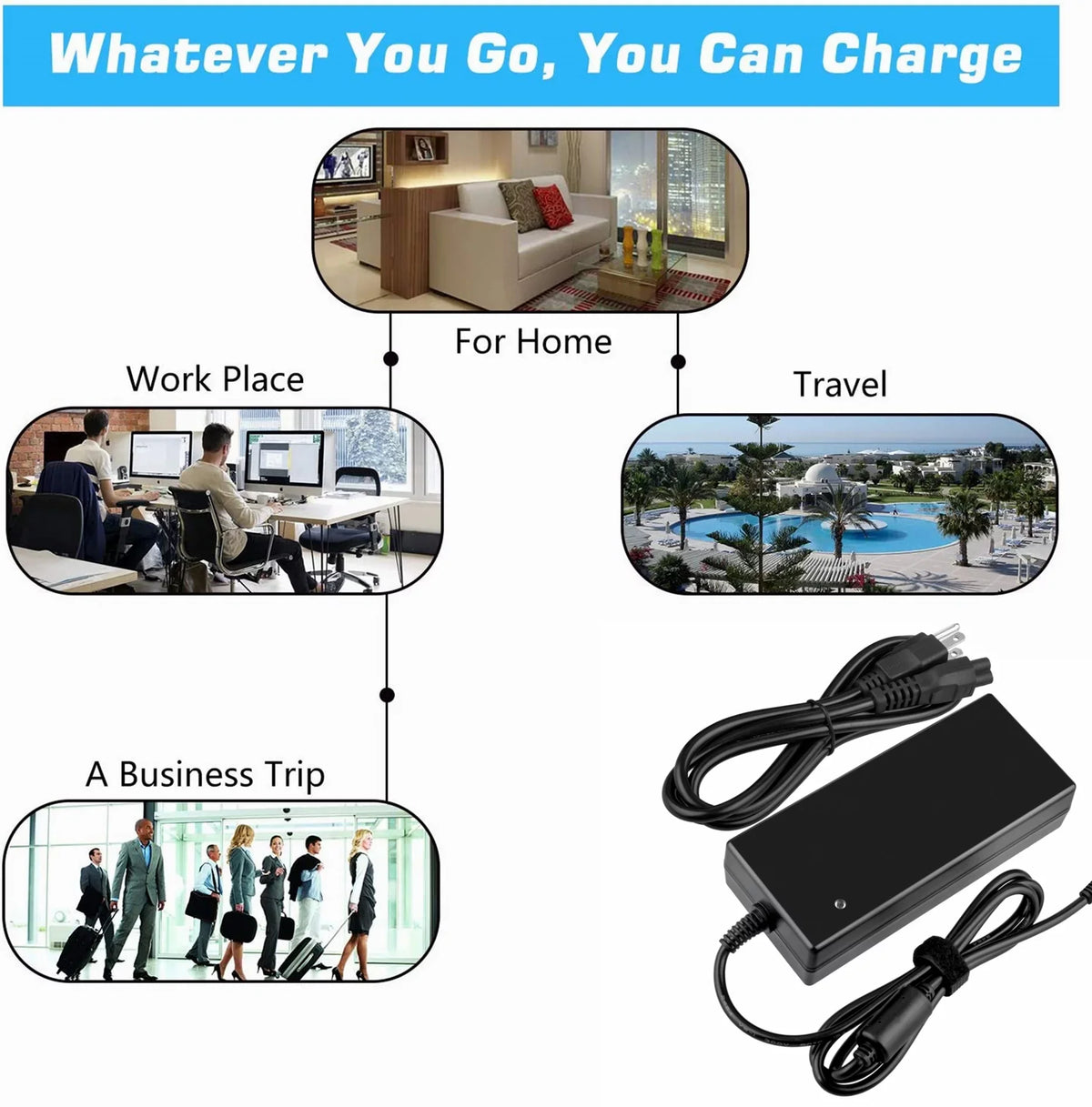 KONKIN BOO suitable 4-Pi20V 6A 120W AC / DC Adapter Replacement for Alienware Area-51m EA11203 EA112 Power Supply Cord Cable PS Charger Mains PSU (with 4 Prong Connector)