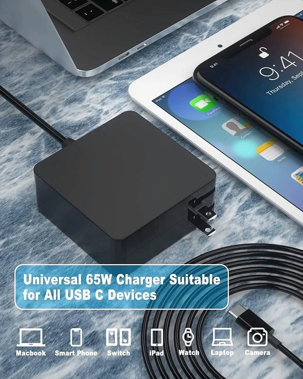 Nuxkst 65w USB-C Ac Adapter for  ThinkPad 11e Yoga Gen 6 20SF0004CA power supply charger