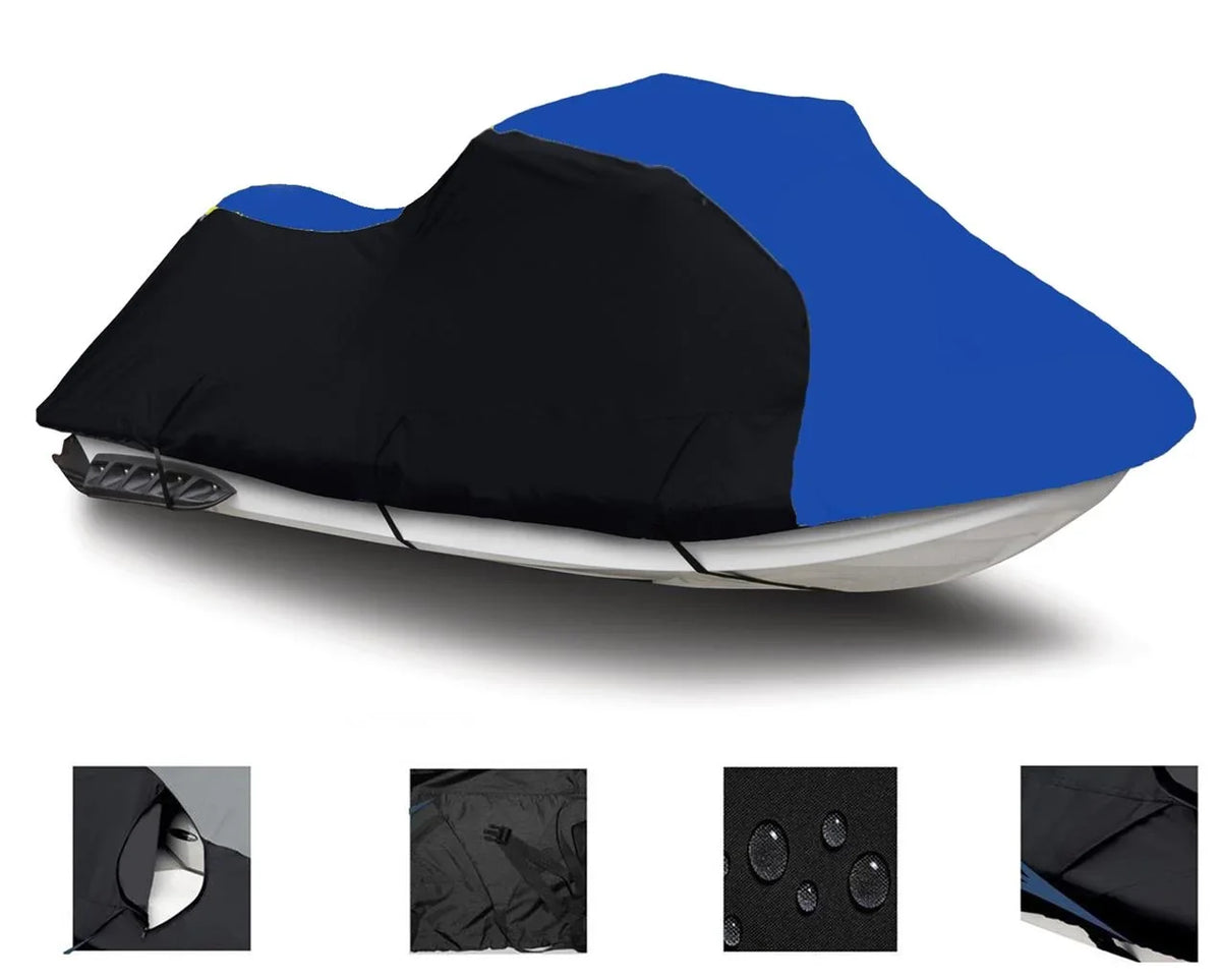 BLACK / BLUE HEAVY-DUTY protector appropriate for Sea Doo Sea-Doo Bombardier GTi 1997 1998 1999 2000 Jet Ski Trailerable shield