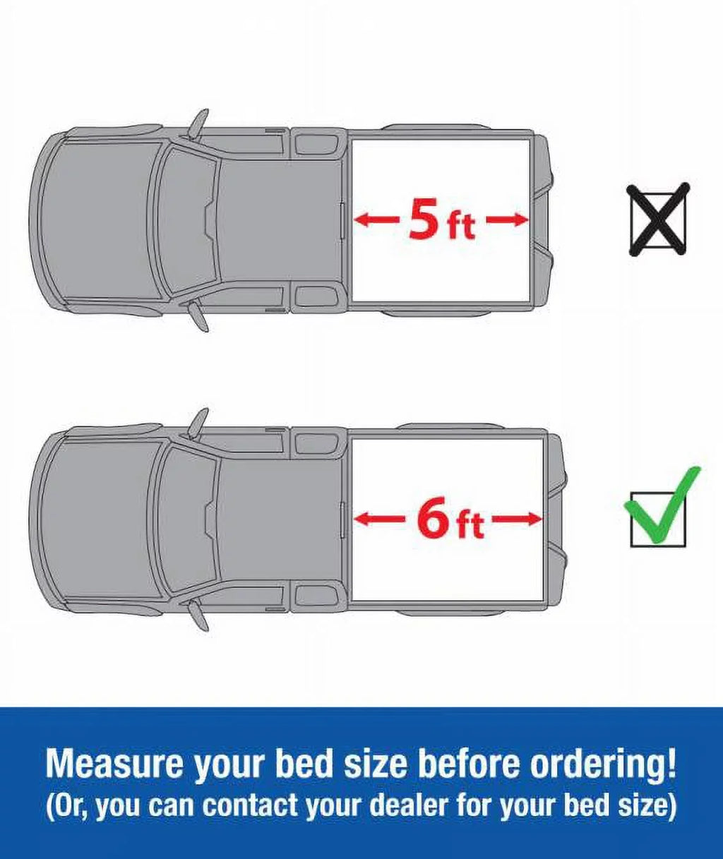 Tyger Auto T3 Soft Tri-fold Truck Bed Tonneau shield appropriate with 2019-2023  Ranger | 6' Bed | TG-BC3F1067 | Vinyl