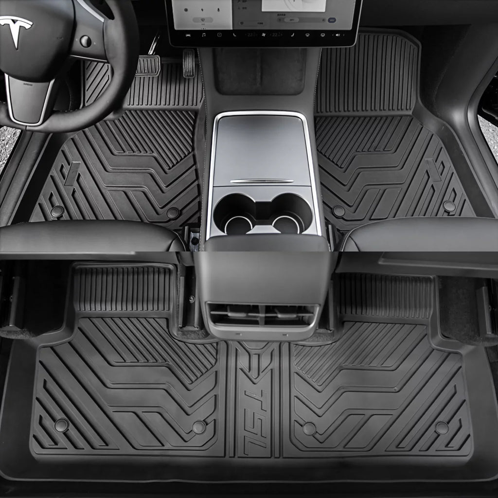 Fit 2020 2021 2022 2023 Tesla Model Y Floor Mats Trunk Mats All elements Cargo Liners for Tesla Model Y Accessories (Trunk Mats+Floor Mats)