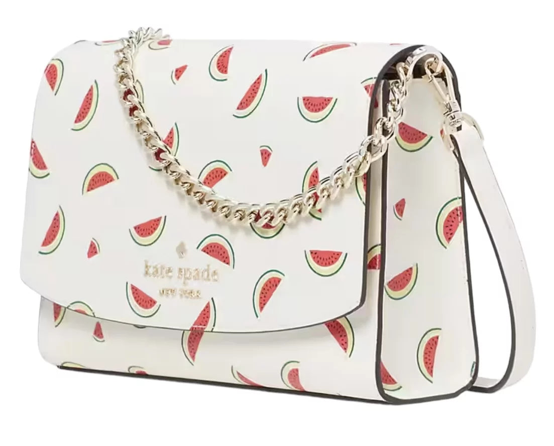 Kate Spade Staci Carson Convertible Watermelon Party Crossbody Cream Multi