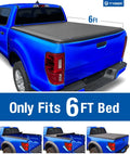 Tyger Auto T3 Soft Tri-fold Truck Bed Tonneau shield appropriate with 2019-2023  Ranger | 6' Bed | TG-BC3F1067 | Vinyl
