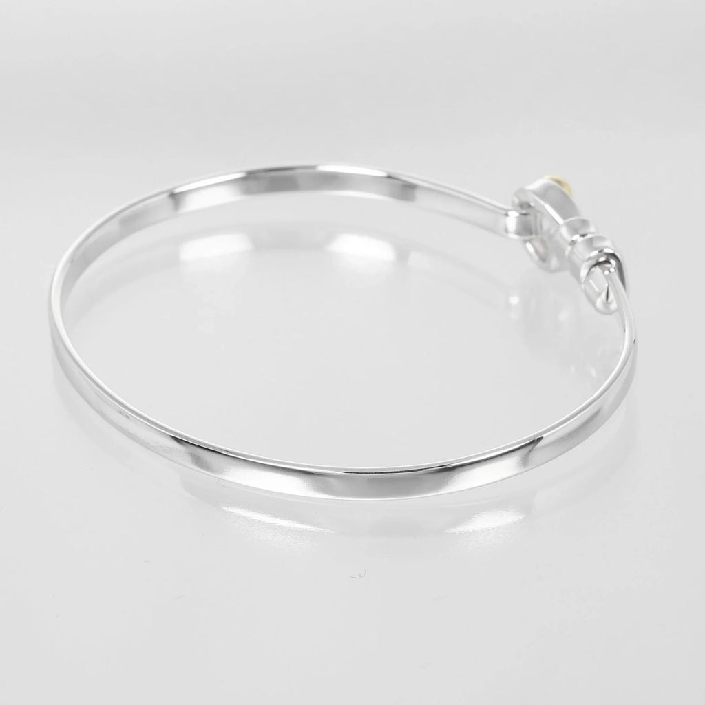 9.15g I132724015 (Good). Love Knot Bracelet, 925 Silver, 18K Gold, Approx. Pre-Owned Tiffany & Co