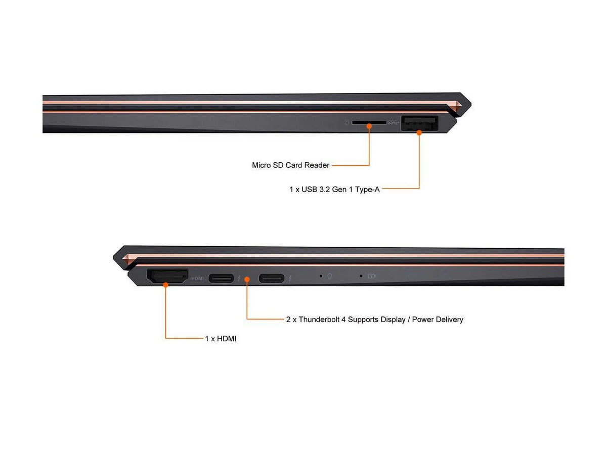 ZenBook S Ultra Slim Laptop, 13.9" 3300x2200 3:2 500nits Touch Display,  Evo Platform Core i7-1165G7 CPU, 16GB RAM, 1TB SSD, Thunderbolt 4, TPM, Windows 10 Pro, Jade Black, UX393EA-XB77T