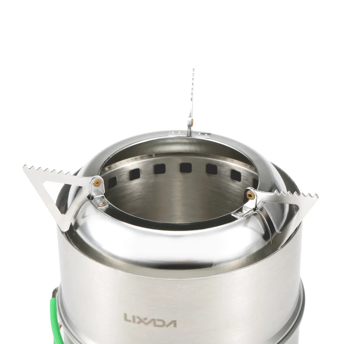 Lixada Folding Camping Stove - Stainless Steel Wood Burning Stove with Foldable Handles and Tray for Backpacking and Hiking