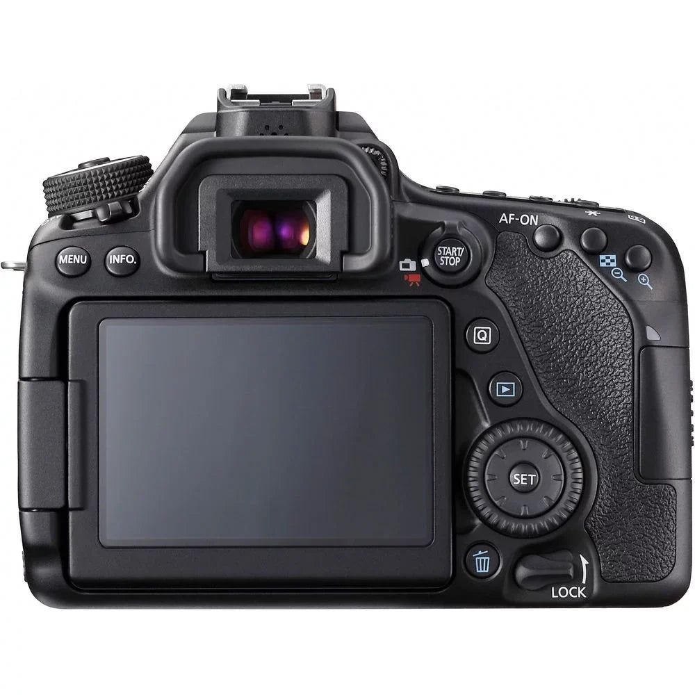 EOS 80D 24.2 MP CMOS Digital SLR Camera (Body) + Accessory Bundle 64GB SDXC Memory + DSLR Photo Bag + Wide Angle Lens + 2x Telephoto Lens + Flash + Remote + Tripod & More