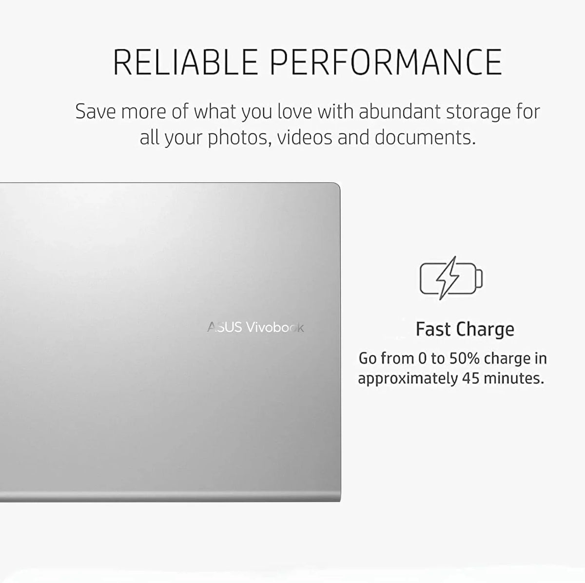 Vivobook 14" Laptop for Students Business,  Core i3-1115G4, 16GB RAM, 512GB SSD,  UHD Graphics 770, Wi-Fi 5, Bluetooth, Webcam, Windows 11 Home in S Mode