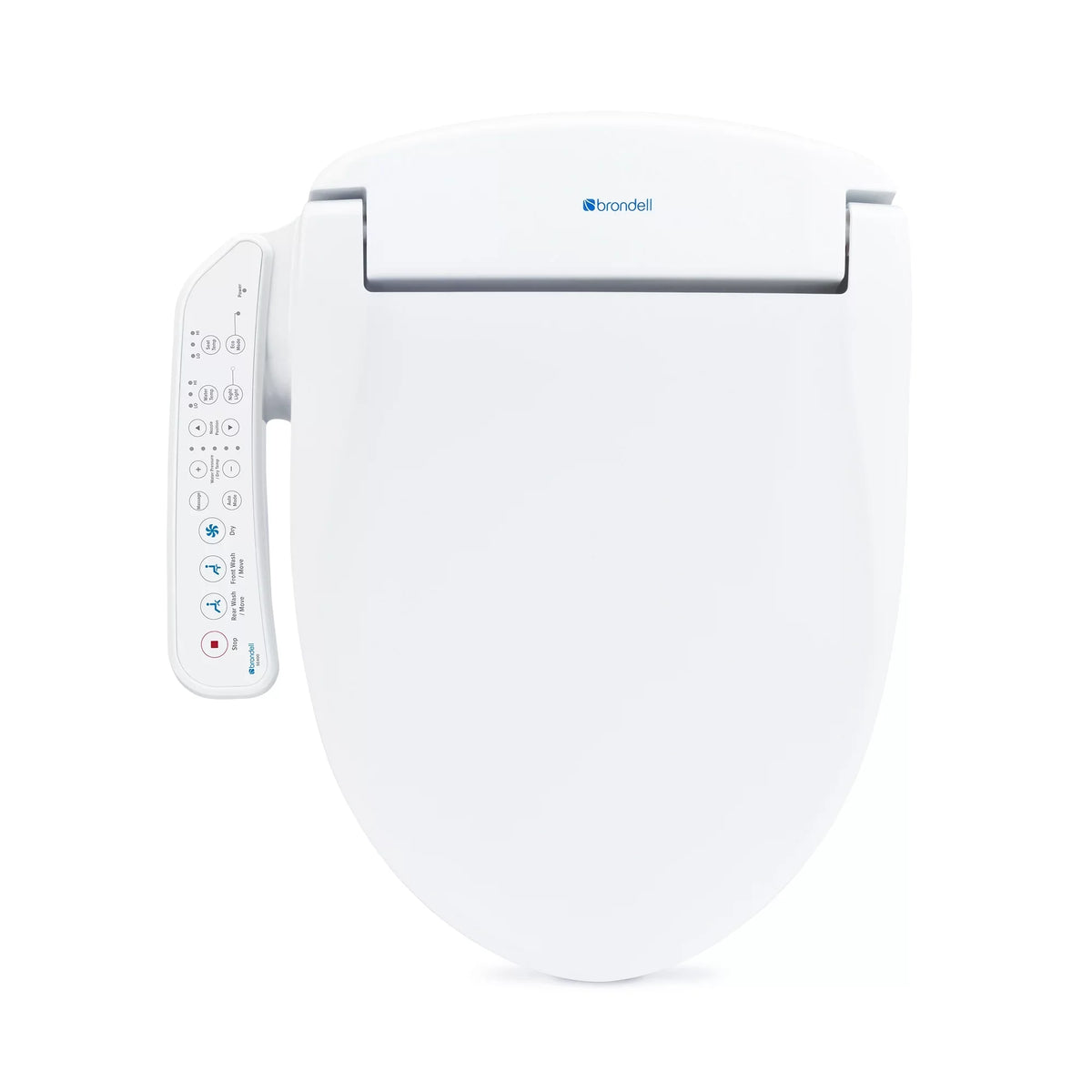 Brondell Swash SE400 Bidet Seat with Sidearm, Dryer and Stainless Steel Nozzle, Round White