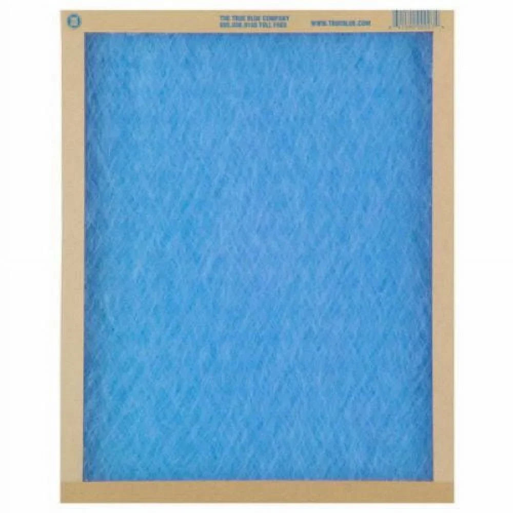 True Blue 114181 14" x 18" x 1" Flat Panel Spun Fiberglass Disposable Furnace Air Filter MERV 2 - Quantity of 12