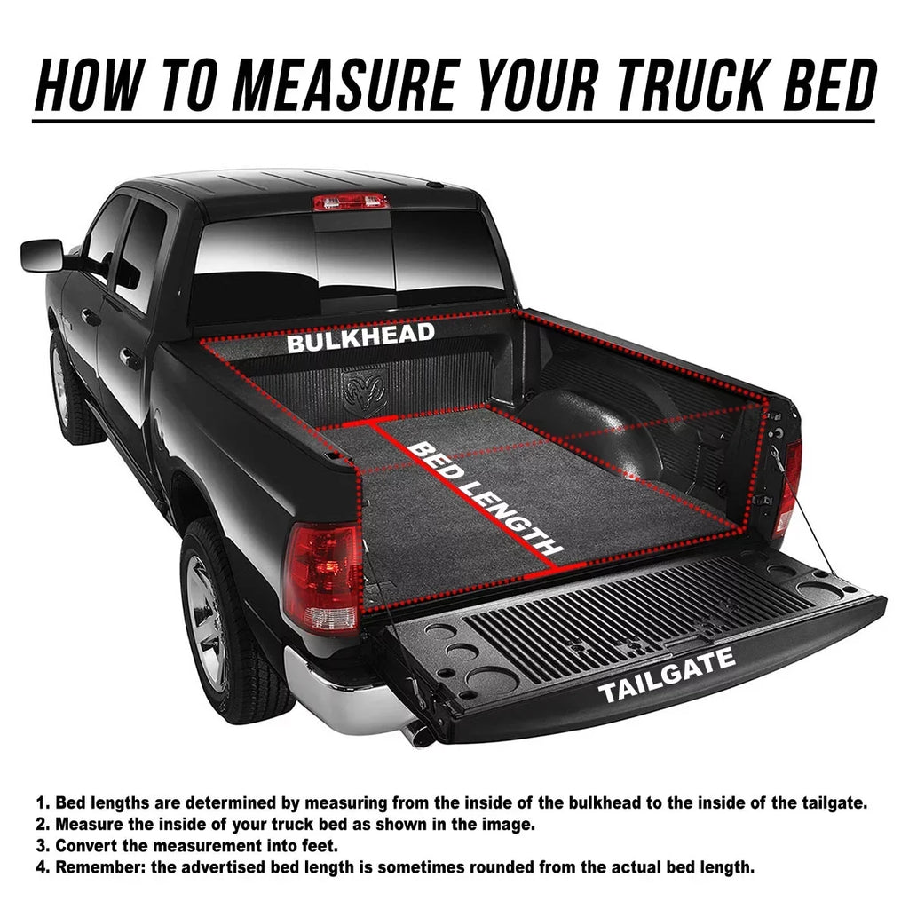 Trail Edition) 5'6" Bed (66.7"). Auto Drive WMT-RU-56001 Soft Roll up Truck Bed Tonneau shield Fits 2022-23  Tundra (Excl