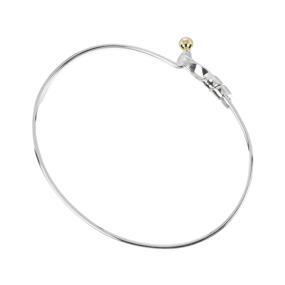 9.15g I132724015 (Good). Love Knot Bracelet, 925 Silver, 18K Gold, Approx. Pre-Owned Tiffany & Co