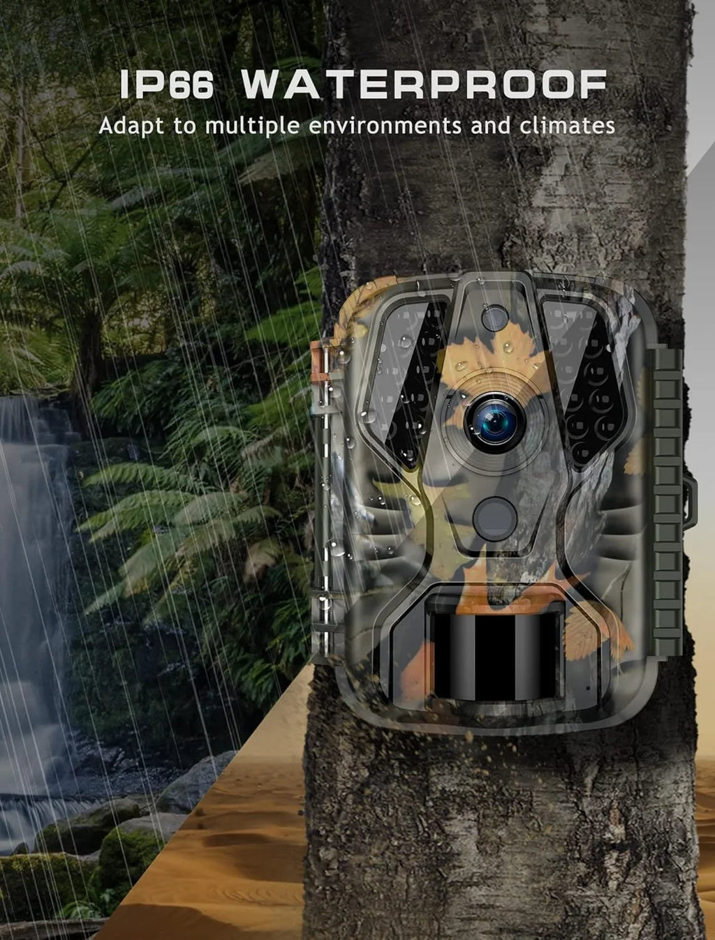 Mini Trail Camera - Game Camera 20MP 1080P with Night Vision Motion Activated Waterproof, Hunting Camera 0.2s Trigger Time for Wildlife Monitoring Deer Hunting-M9