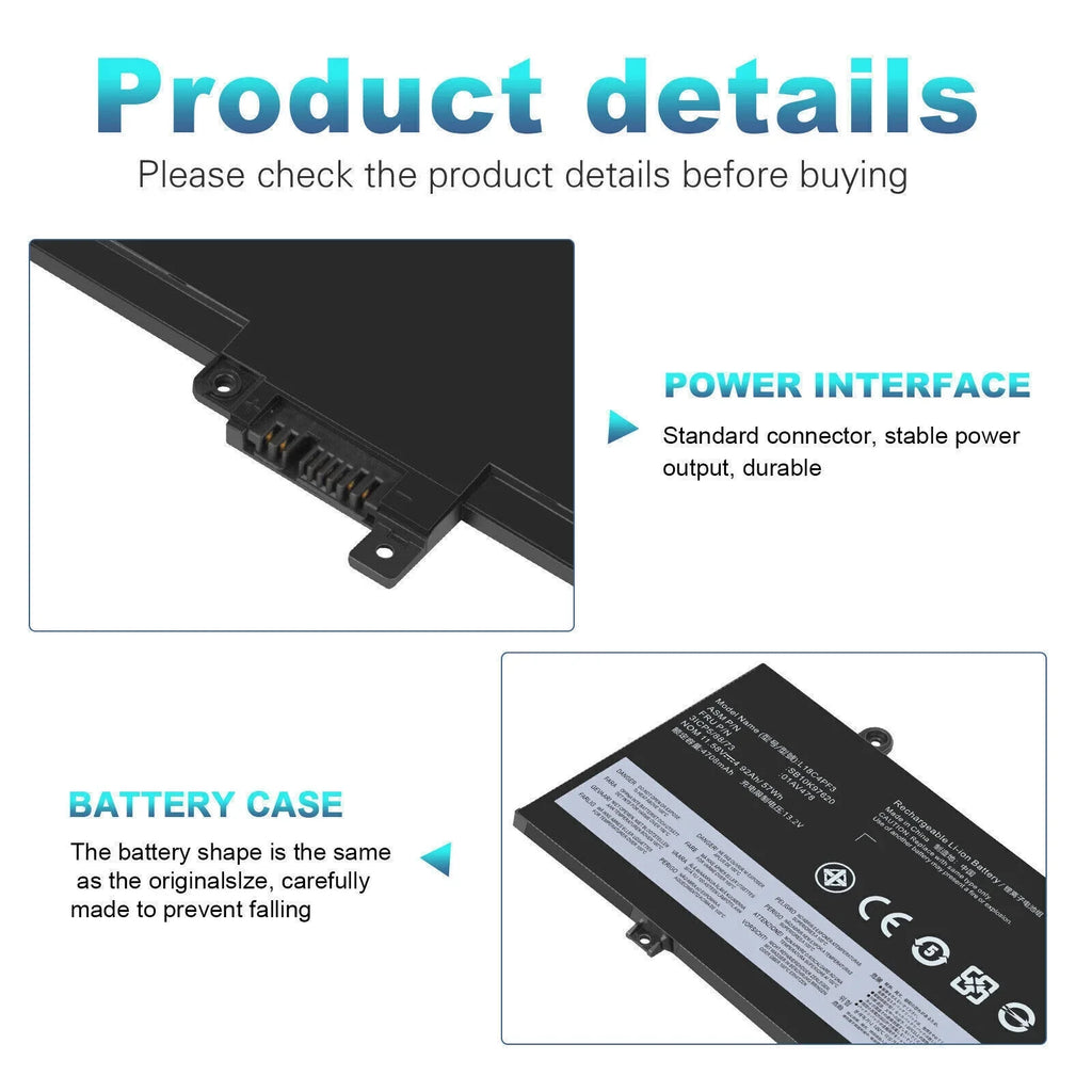 OEM 57Wh L17M3P72 Battery For  ThinkPad T480S 01AV478 SB10K97620 01AV479