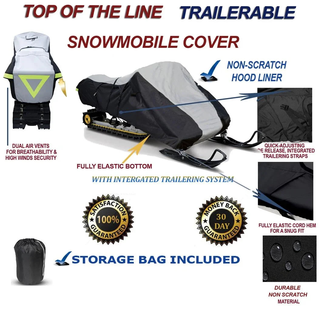 Slush and Mud Protection. 600D Snowmobile Travel and Storage protector suitable for 2012-2013 Model Year Ski Doo Bombardier GSX SE E-TEC 800 Sleds