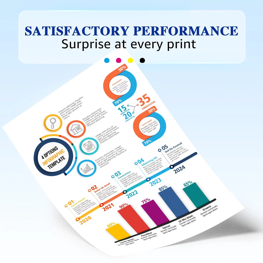 HaloFox suitable For 4 Pack High high-grade Toner Q6000A for  LaserJet 124A 1600 2600 2600n 2605 2605dtn Printer